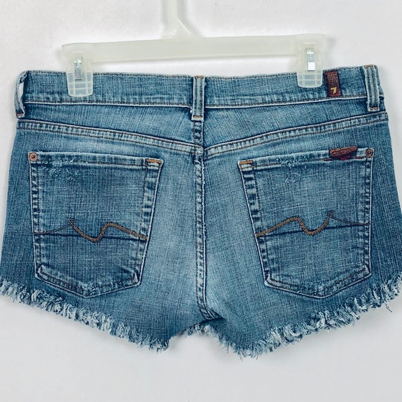 7 For All Mankind Denim - [7FAM] Cut Off Jeans denim shorts festivals boho